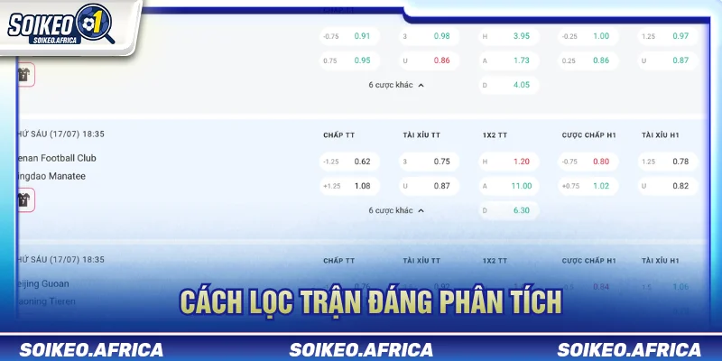 Cách Lọc Trận Đáng Phân Tích Trước Giờ Bóng Lăn Cách lọc trận đáng phân tích